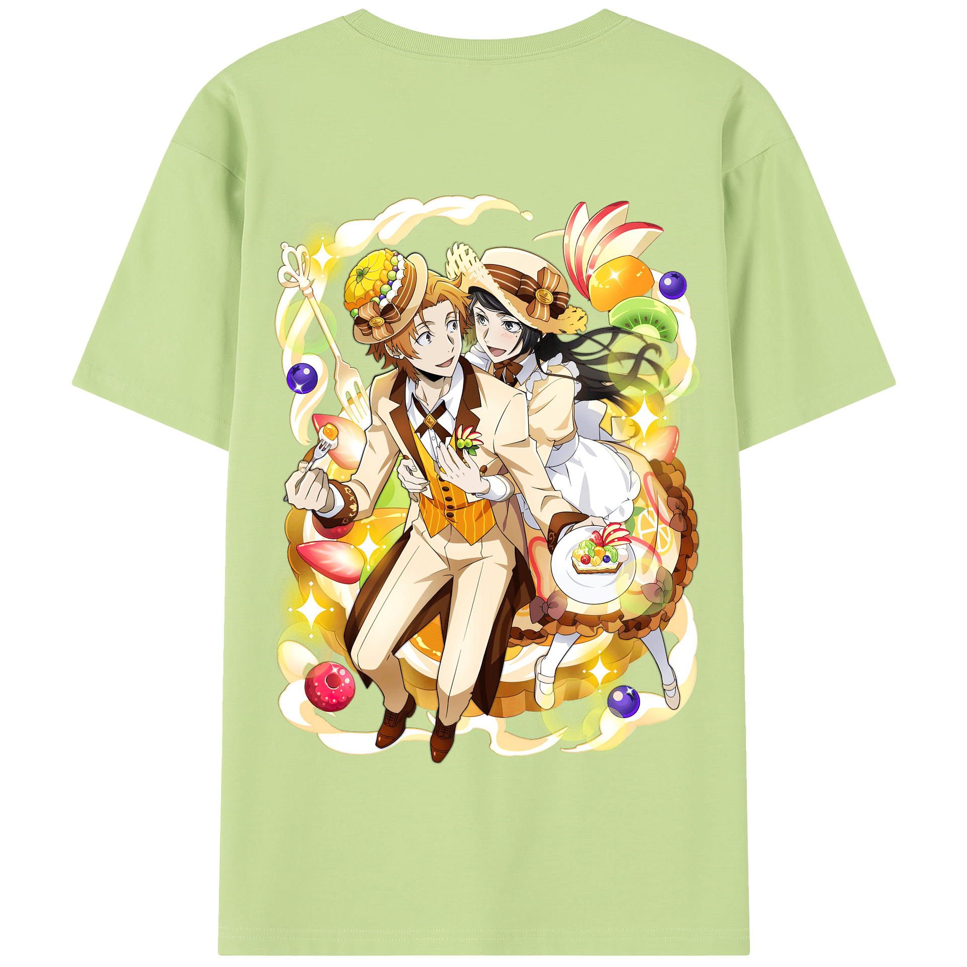 （画像用） 文豪ストレイドッグス Bungo Stray Dogs 綿100％半袖Tシャツ（背面プリント）